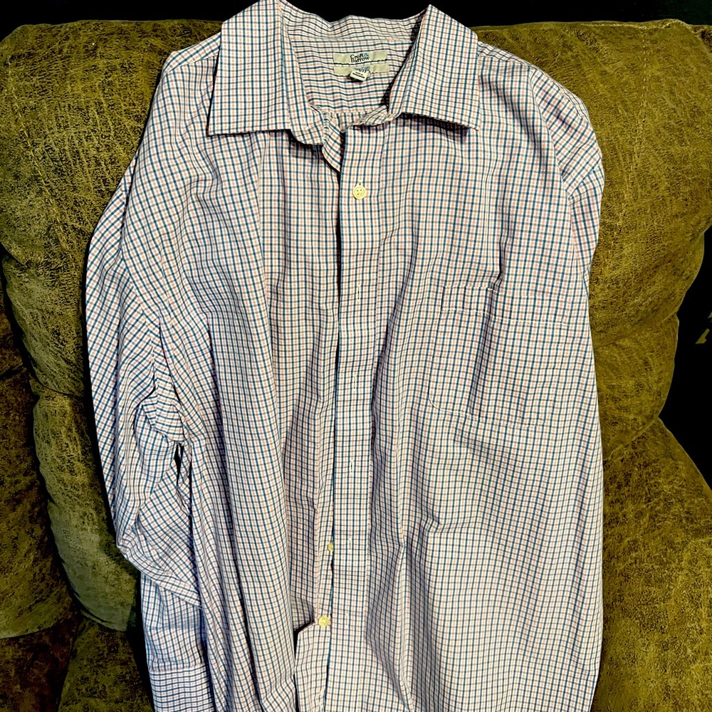 Craft & Barrow LS button up shirt.  Pink/Blue 18 34/35.